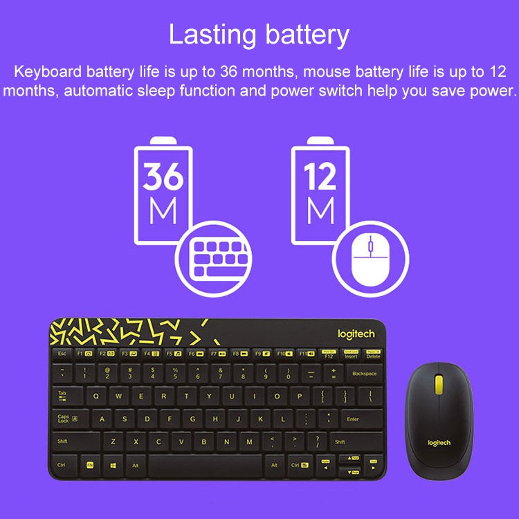 Conjunto de teclado y ratón inalámbricos Logitech MK240 Nano