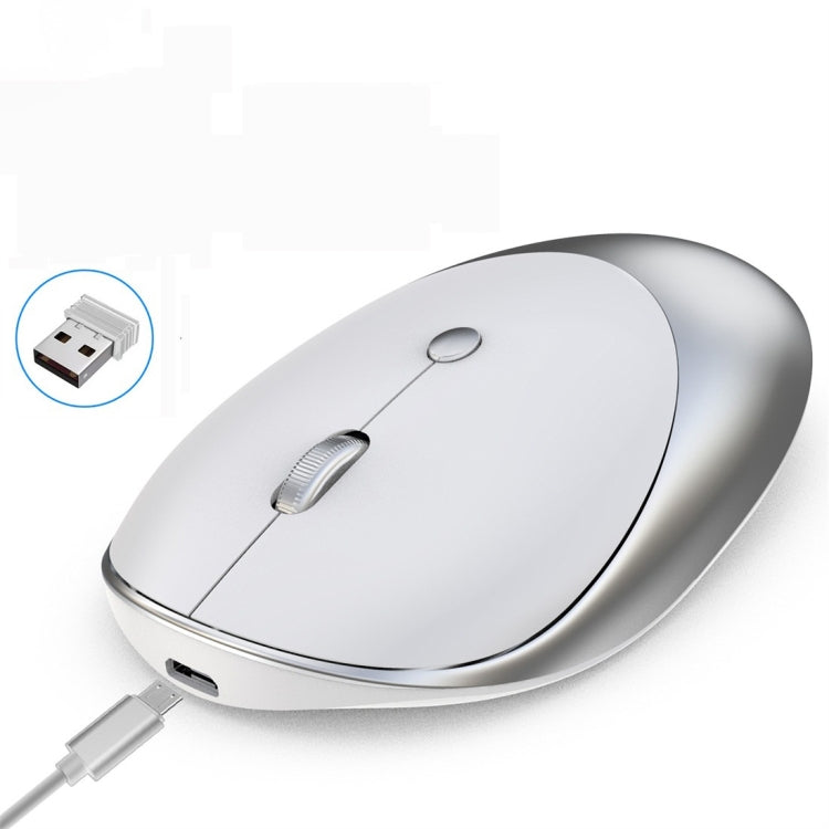 HXSJ T36 2.4G Bluetooth 5.0+3.0 Ratón Bluetooth inalámbrico de diseño silencioso de tres modos
