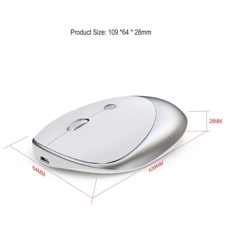 HXSJ T36 2.4G Bluetooth 5.0+3.0 Ratón Bluetooth inalámbrico de diseño silencioso de tres modos