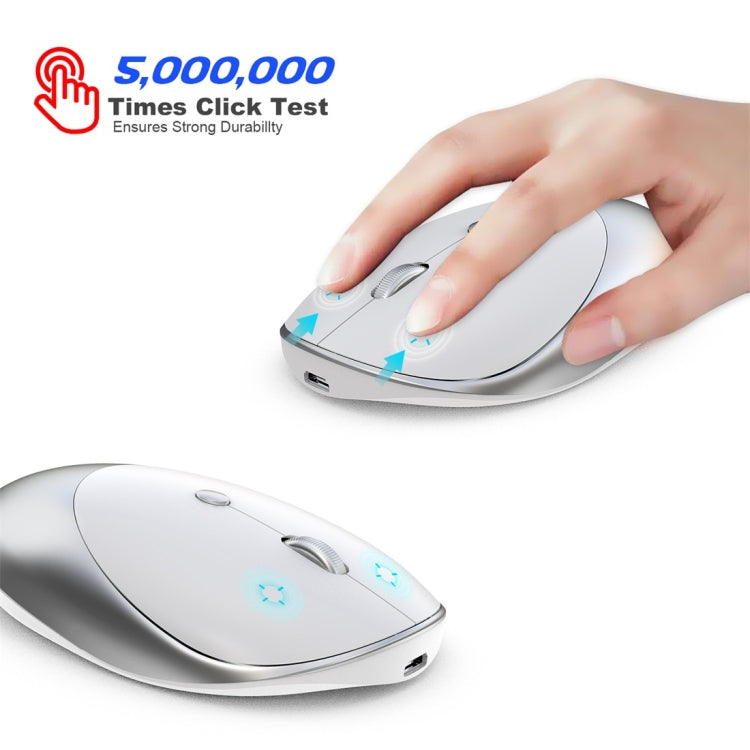HXSJ T36 2.4G Bluetooth 5.0+3.0 Ratón Bluetooth inalámbrico de diseño silencioso de tres modos