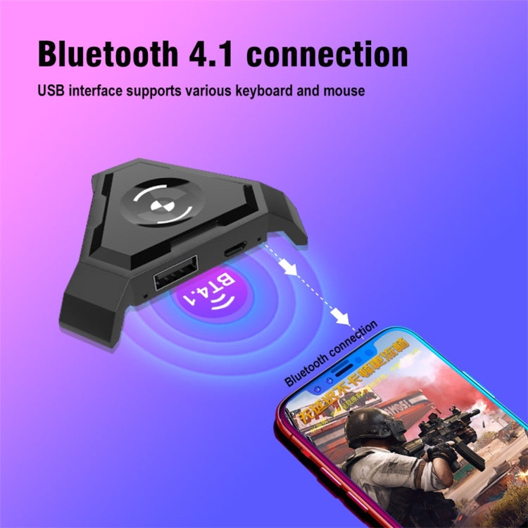 HXSJ P5 Bluetooth 4.1 Teclado Ratón Convertidor de Juegos Bluetooth, Versión No Se Puede Presionar