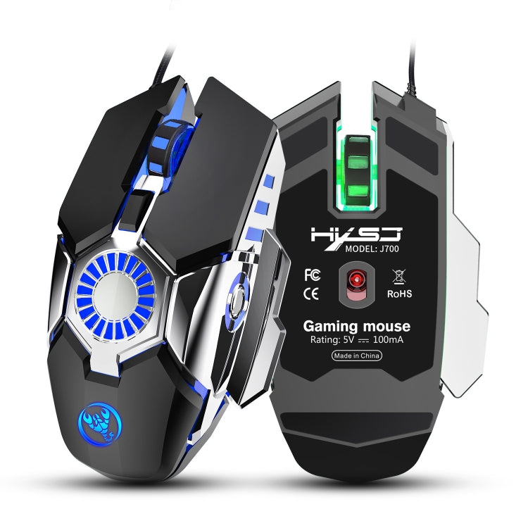 Ratón con cable para juegos de deportes electrónicos programable con iluminación colorida HXSJ J700, J700