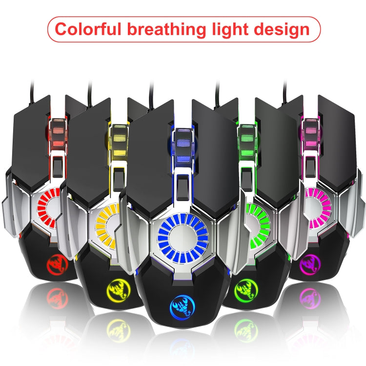 Ratón con cable para juegos de deportes electrónicos programable con iluminación colorida HXSJ J700, J700