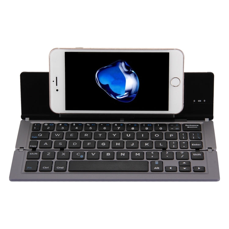 Teclado inalámbrico Bluetooth plegable, recargable, ultradelgado, F18, 58 teclas, con soporte