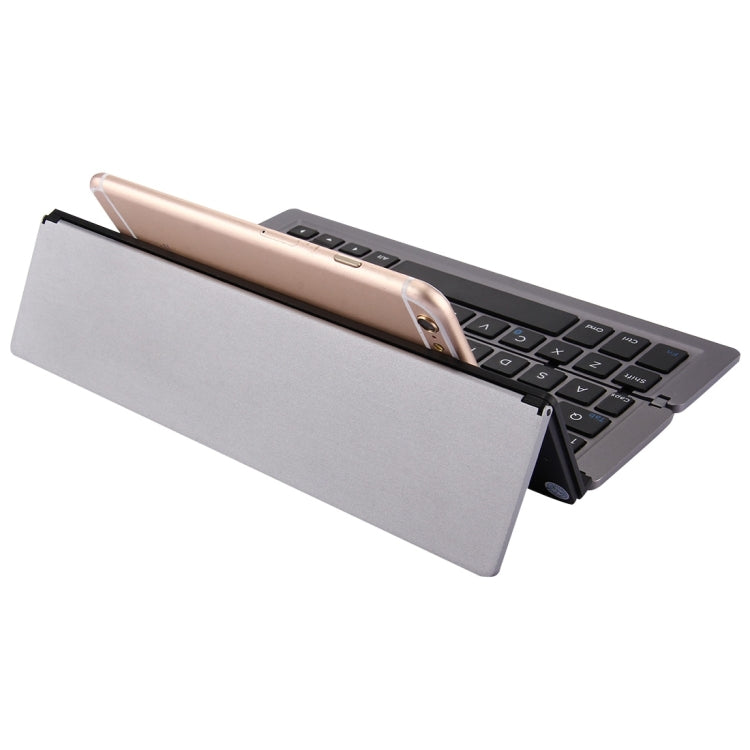 Teclado inalámbrico Bluetooth plegable, recargable, ultradelgado, F18, 58 teclas, con soporte