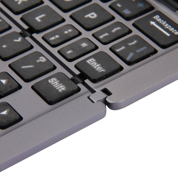 Teclado inalámbrico Bluetooth plegable, recargable, ultradelgado, F18, 58 teclas, con soporte