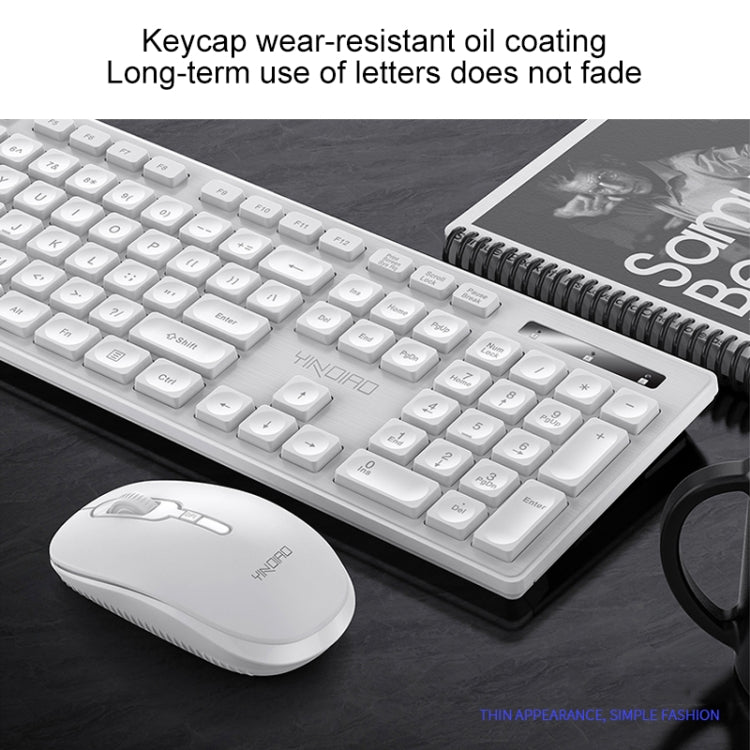 YINDIAO V3 Max Business Office Juego de ratón y teclado inalámbrico silencioso