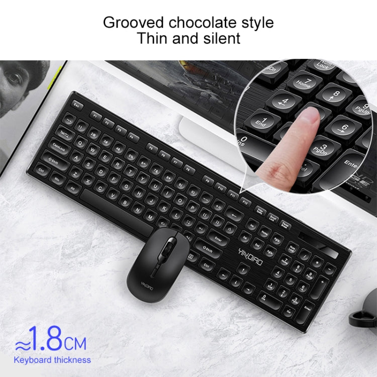 YINDIAO V3 Max Business Office Juego de ratón y teclado inalámbrico silencioso
