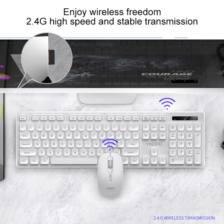YINDIAO V3 Max Business Office Juego de ratón y teclado inalámbrico silencioso