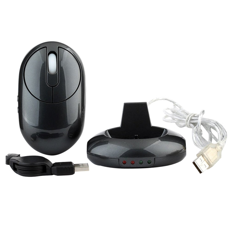 Ratón óptico recargable inalámbrico MZ-012 2,4G 1200 DPI con concentrador USB de 3 puertos/base de carga