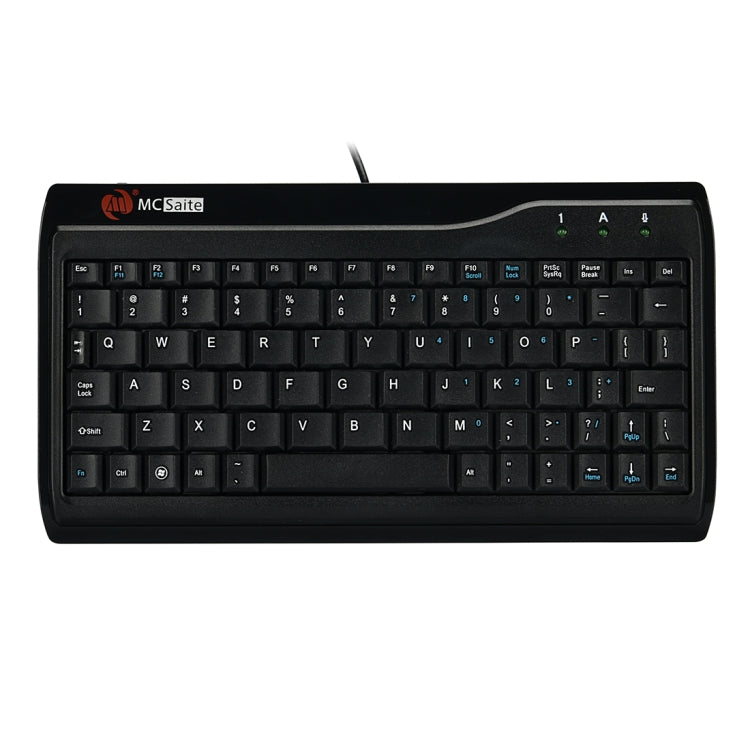 MC Saite MC-8017 Mini teclado de computadora multimedia con cable de 78 teclas, MC-8017