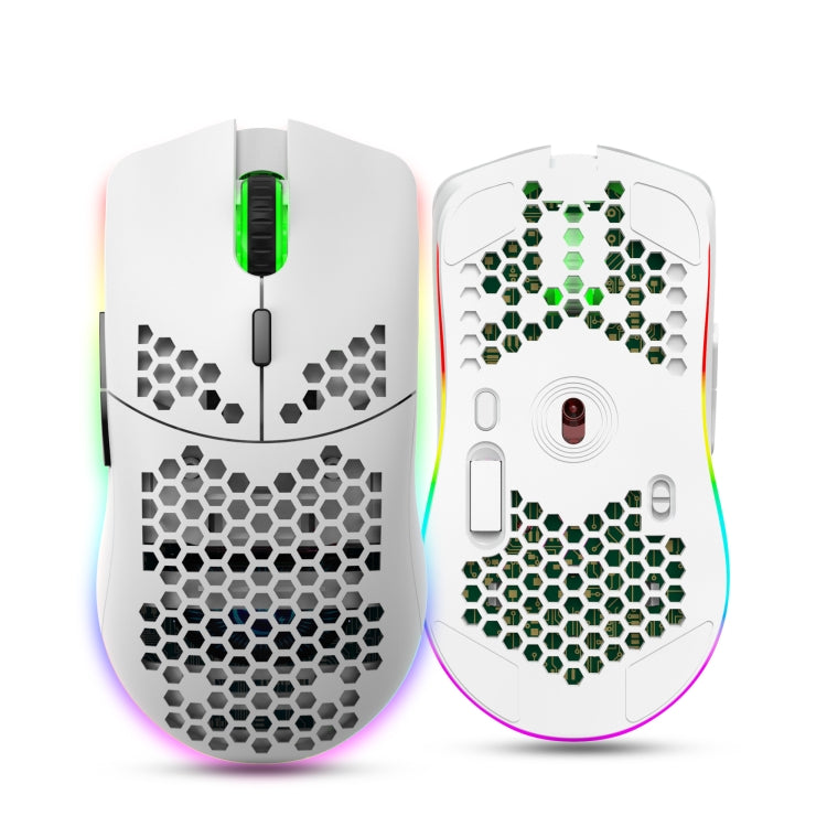 HXSJ T66 Ratón inalámbrico para juegos programable con iluminación colorida de 7 teclas, T66(White), T66(Black)