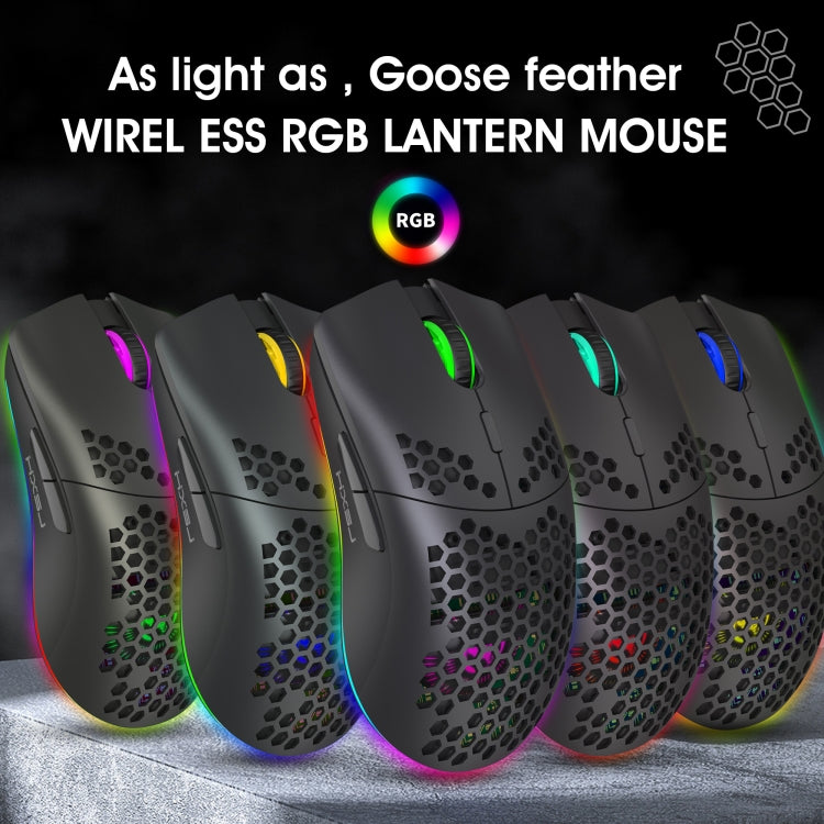 HXSJ T66 Ratón inalámbrico para juegos programable con iluminación colorida de 7 teclas, T66(White), T66(Black)