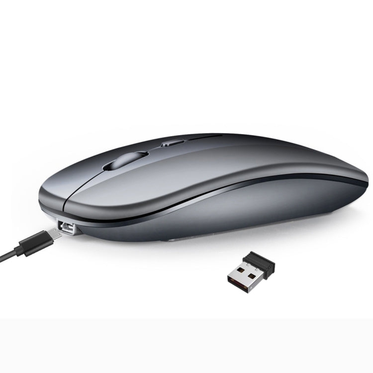 HXSJ M90 2.4GHz Ultrafino Silencio Recargable Modo Dual Inalámbrico Bluetooth Notebook PC Ratón