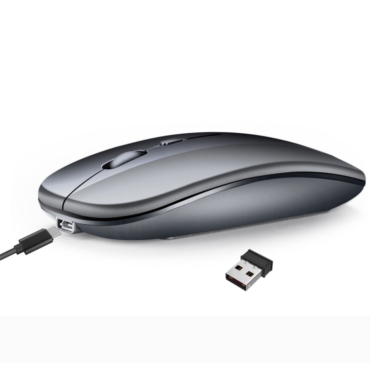 HXSJ M90 2.4GHz Ultrafino Silencio Recargable Modo Dual Inalámbrico Bluetooth Notebook PC Ratón