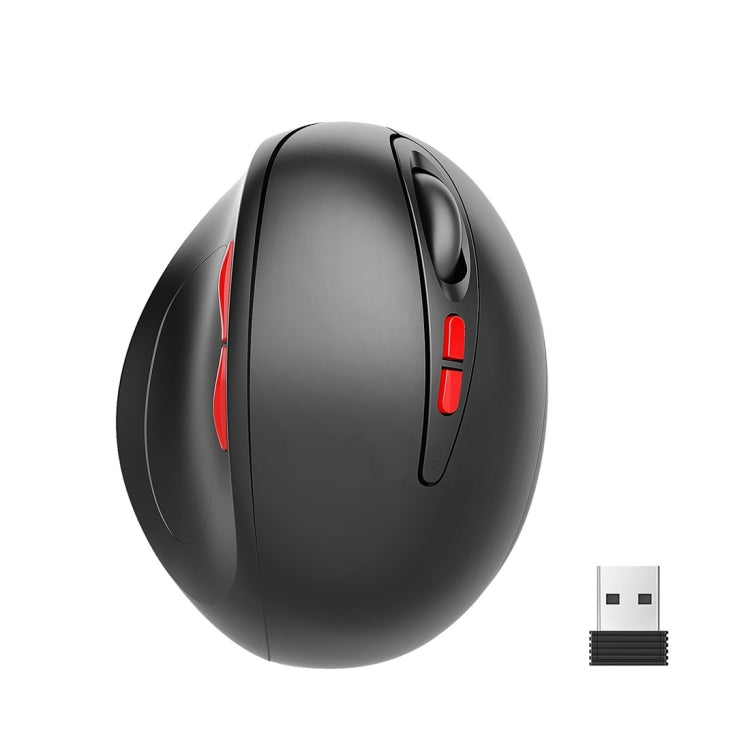 Ratón inalámbrico óptico ergonómico para PC portátil HXSJ T33 de 2,4 GHz