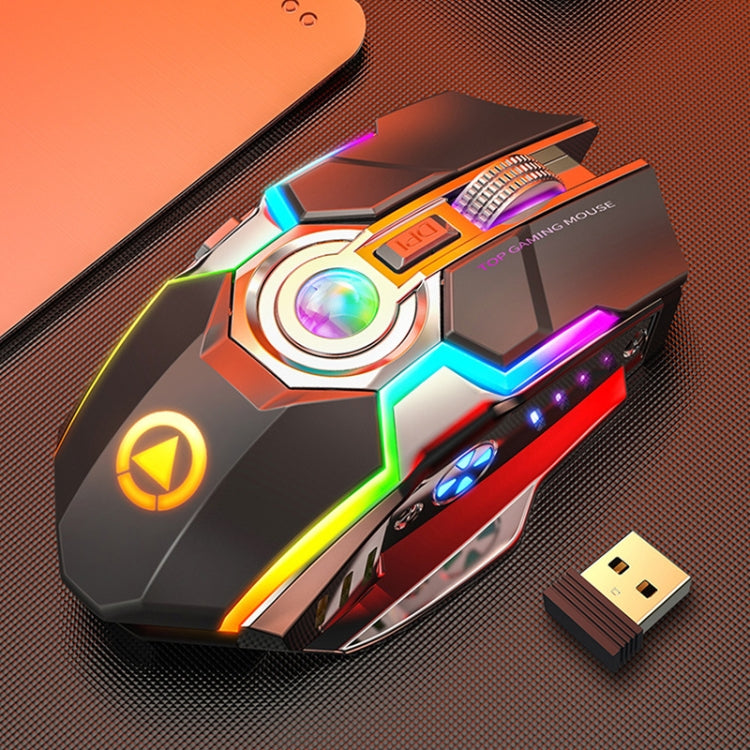 YINDIAO A5 2.4GHz 1600DPI 3 modos Luz RGB recargable ajustable Ratón inalámbrico para juegos silencioso