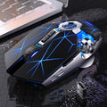 YINDIAO A7 2.4GHz 1600DPI 3 modos Ajustable 7 teclas Recargable RGB Luz Inalámbrica Silencio Ratón para juegos