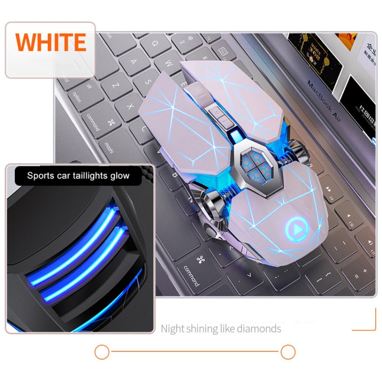 YINDIAO A7 2.4GHz 1600DPI 3 modos Ajustable 7 teclas Recargable RGB Luz Inalámbrica Silencio Ratón para juegos