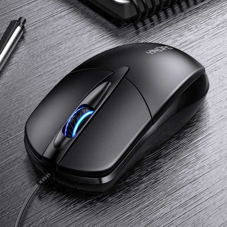 Ratón empresarial con cable y luz RGB YINDIAO G2 1000DPI de 3 teclas
