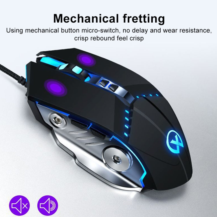 YINDIAO G3PRO 3200DPI 4 modos ajustable 7 teclas RGB luz ratón para juegos con cable, GM20 Black, GM20 White