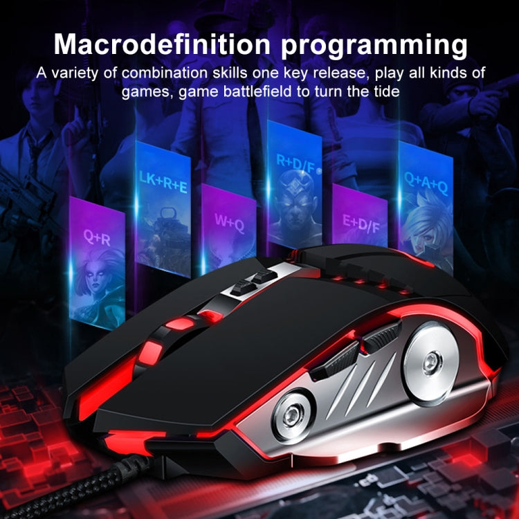 YINDIAO G3PRO 3200DPI 4 modos ajustable 7 teclas RGB luz ratón para juegos con cable, GM20 Black, GM20 White