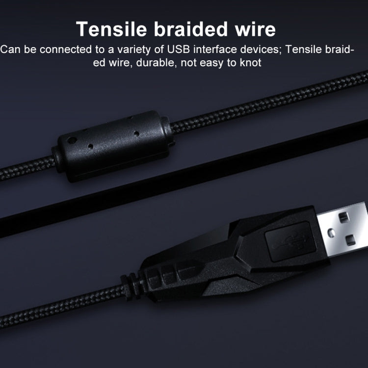 YINDIAO G3PRO 3200DPI 4 modos ajustable 7 teclas RGB luz ratón para juegos con cable, GM20 Black, GM20 White