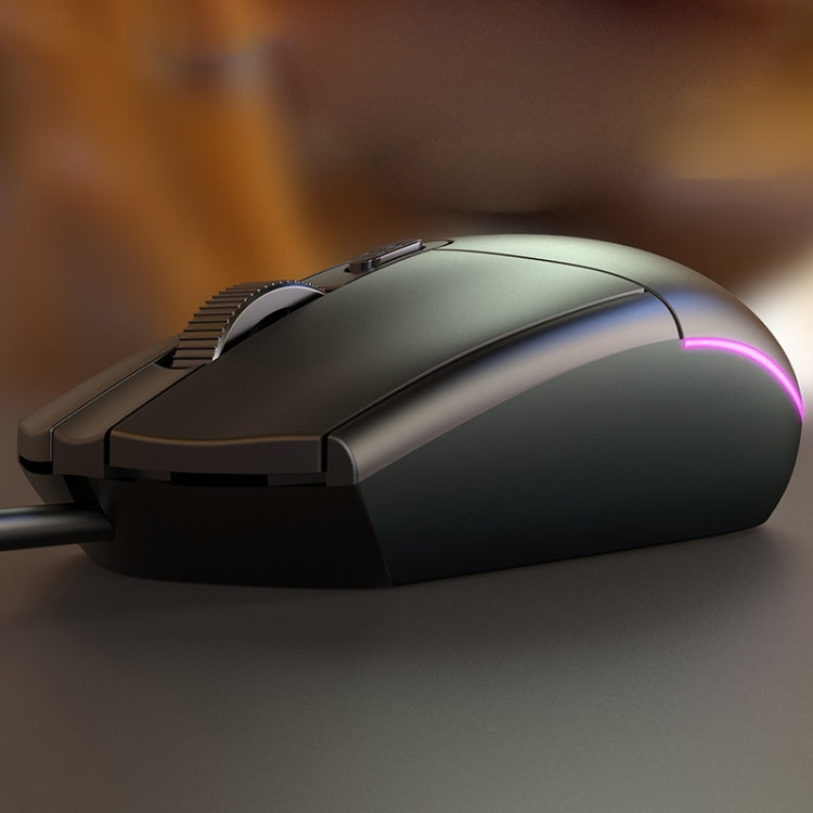 YINDIAO G3SE 1600DPI 3 modos ajustable 3 teclas RGB luz con cable ratón de negocios