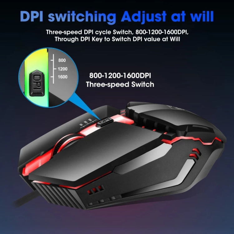 Ratón para juegos con cable ZGB K3 USB RGB Streamer