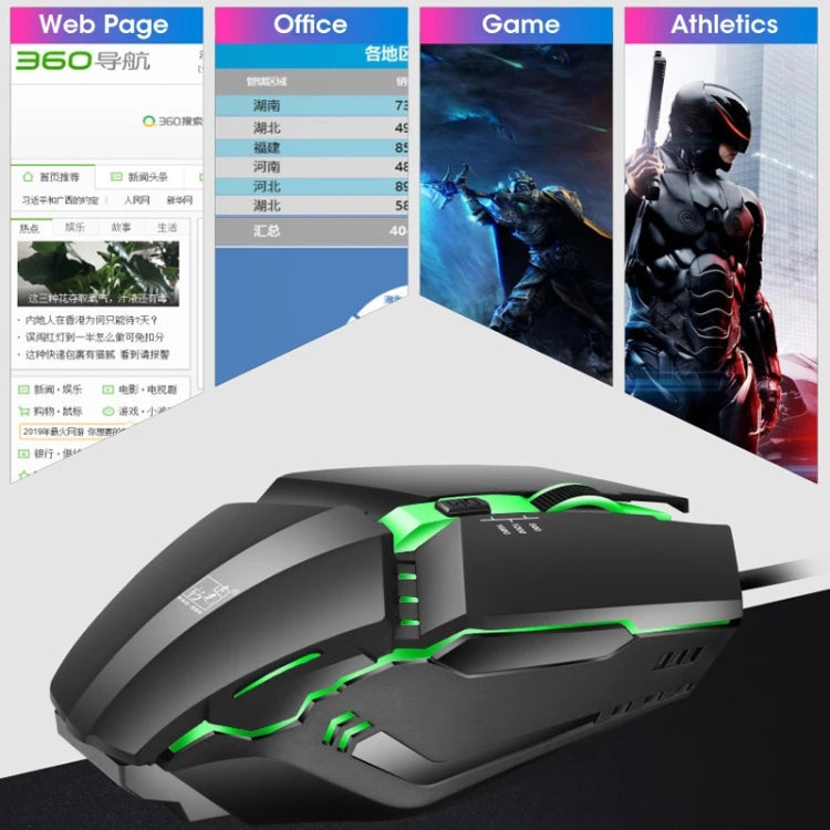 Ratón para juegos con cable ZGB K3 USB RGB Streamer