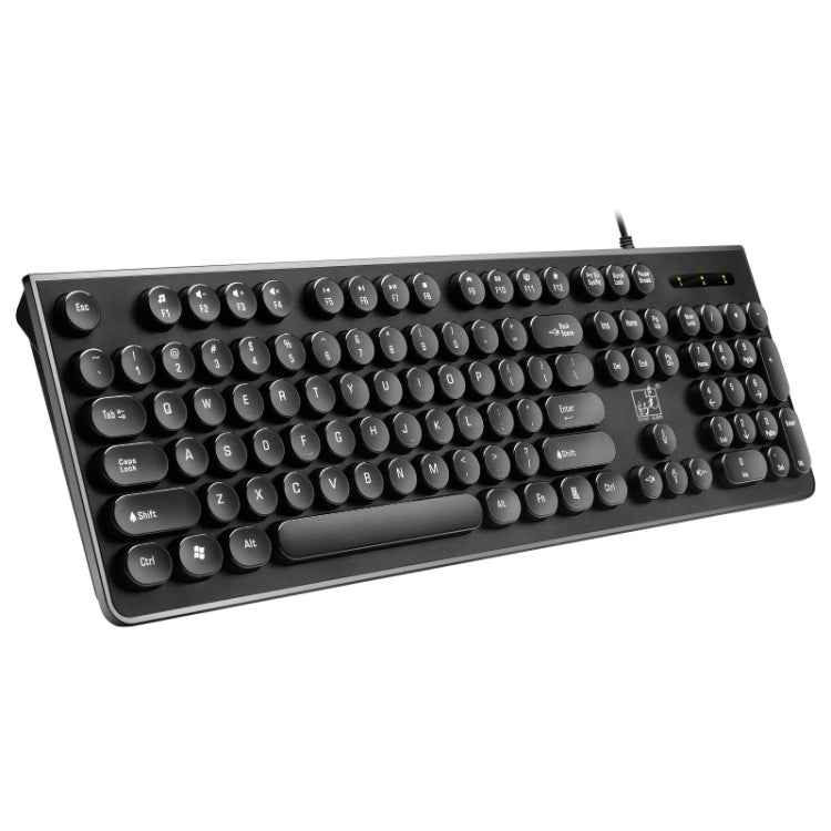 Teclado de computadora con cable USB de tecla redonda ZGB S500, Round Key (Black), Round Key (White)
