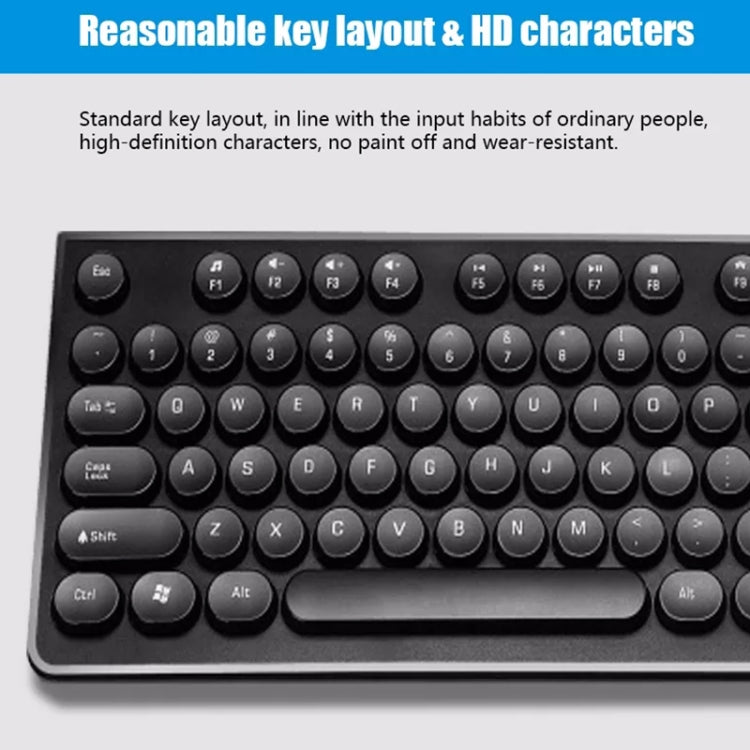 Teclado de computadora con cable USB de tecla redonda ZGB S500, Round Key (Black), Round Key (White)