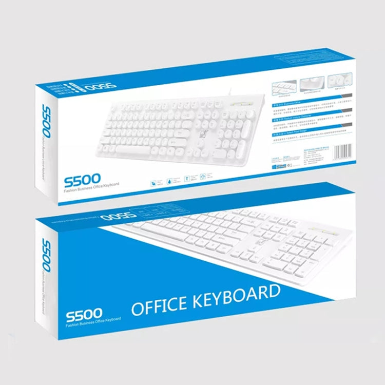 Teclado de computadora con cable USB de tecla redonda ZGB S500, Round Key (Black), Round Key (White)