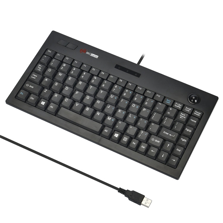 MC Saite MC-9712 Teclado de computadora multimedia con cable de 88 teclas con trackball para Windows, MC-9712