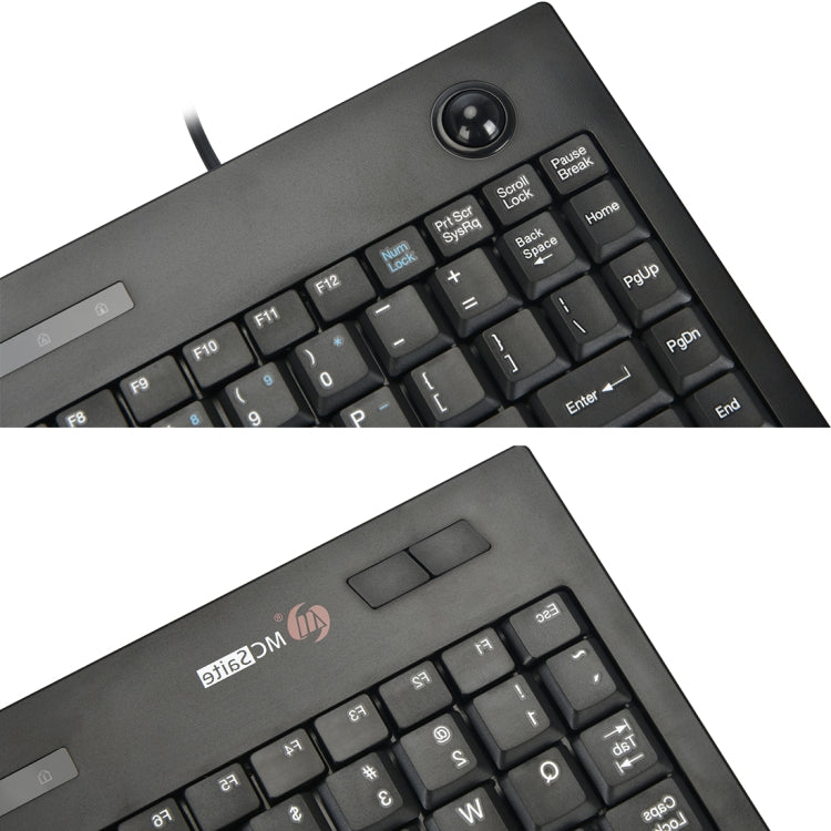 MC Saite MC-9712 Teclado de computadora multimedia con cable de 88 teclas con trackball para Windows, MC-9712