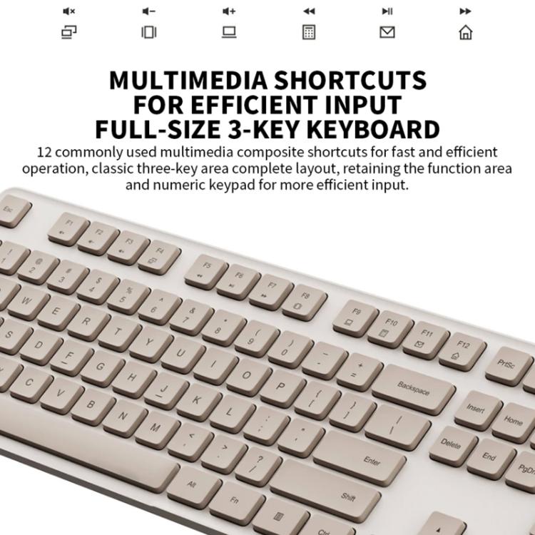 Juego de teclado y ratón inalámbricos originales Xiaomi de 2,4 GHz para ordenador portátil de sobremesa, Gen2
