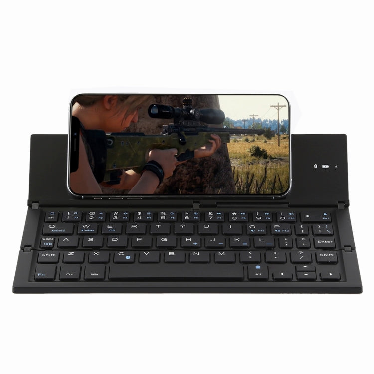 GK608 Teclado Bluetooth V3.0 plegable ultrafino, soporte incorporado, compatible con sistema Android/iOS/Windows, GK608 (Black), GK608 (Grey), GK608 (Gold)