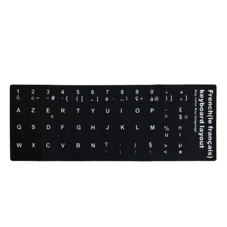 Pegatina con diseño de teclado para aprender francés para ordenador portátil/de sobremesa, French
