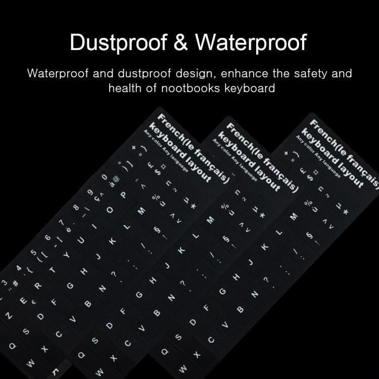 Pegatina con diseño de teclado para aprender francés para ordenador portátil/de sobremesa, French