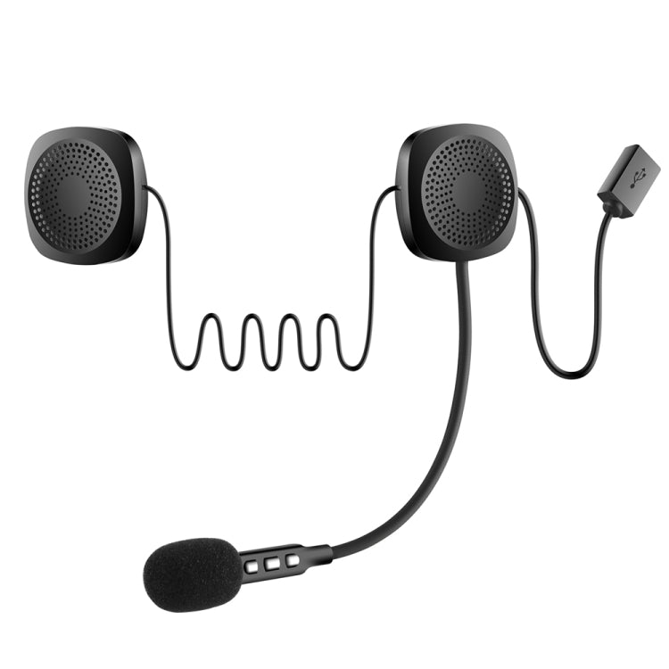 Auriculares para casco T2 Bluetooth V5.0 de 5V para conducción de motocicletas con micrófono antiinterferencias
