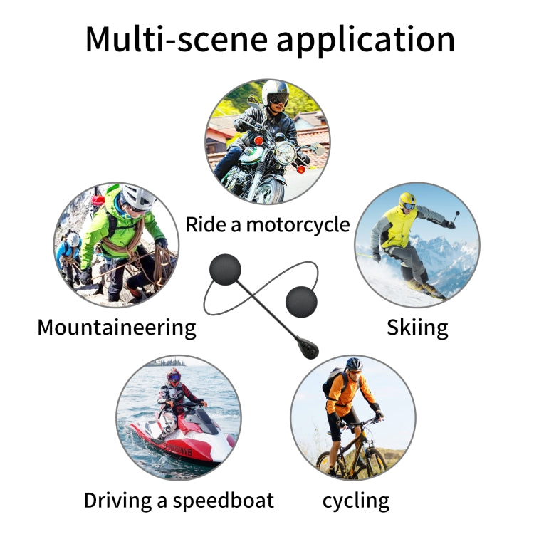 Auriculares Bluetooth V5.0 para casco de motocicleta T6, T6