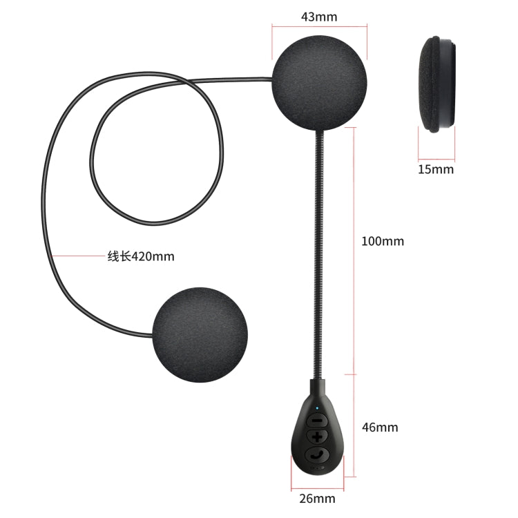 Auriculares Bluetooth V5.0 para casco de motocicleta T6, T6