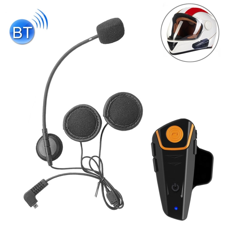 BT-S2 Auriculares con interfono Bluetooth V3.0 individuales de 2,4 GHz para casco de motocicleta, respuesta automática, compatibilidad con FM, distancia de intercomunicador de hasta 1000 m, BT-S2 Single