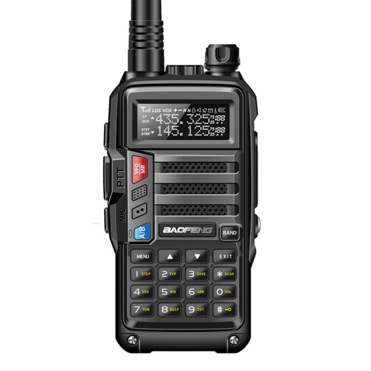 Walkie Talkie portátil con interfono Baofeng BF-UV5R Plus S9 FM, enchufe de EE. UU., Black, US Plug, Red, US Plug, Silver, US Plug