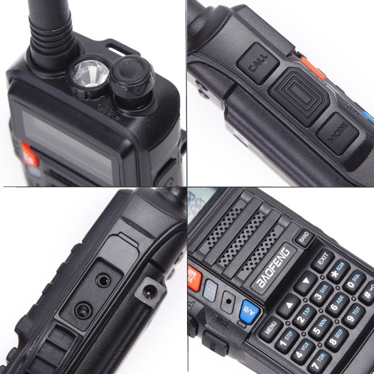 Walkie Talkie portátil con interfono Baofeng BF-UV5R Plus S9 FM, enchufe de la UE, Black, EU Plug, Red, EU Plug, Silver, EU Plug