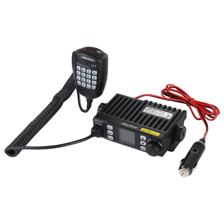 AnyTone AT-779UV Radio móvil VHF / UHF Banda dual 200CH 25W FM Radio móvil para automóvil Walkie Talkie
