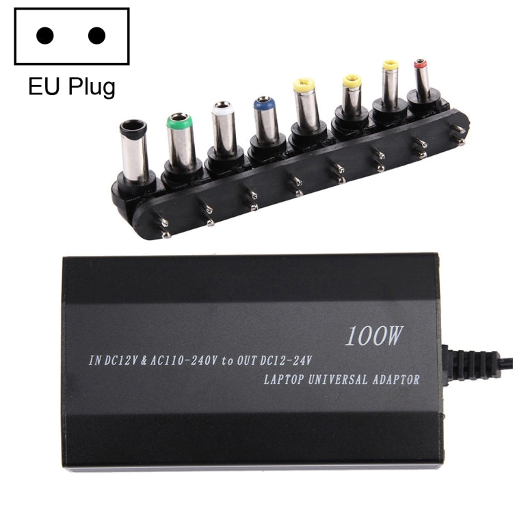 Cargador universal para portátil de 100 W con cargador para coche, adaptador de corriente CA, 8 adaptadores de corriente y 1 puerto USB para Samsung, Sony, Asus, Acer, IBM, HP, DELL, enchufe del Reino Unido, AU Plug, EU Plug, UK Plug