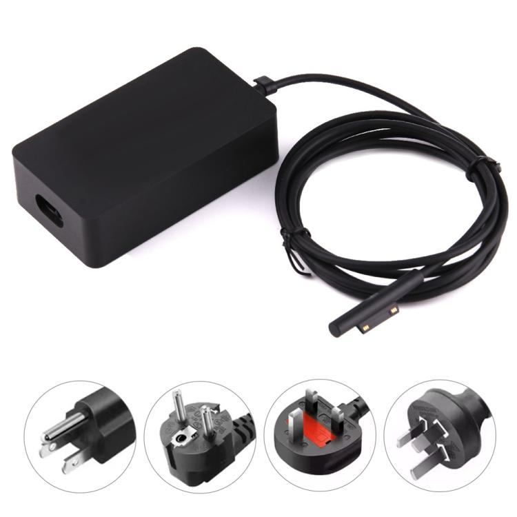 Cargador original de la fuente de alimentación del adaptador de CA de 15V 4A para Microsoft Surface Book / Pro 4 / Pro 3, 65W 4A