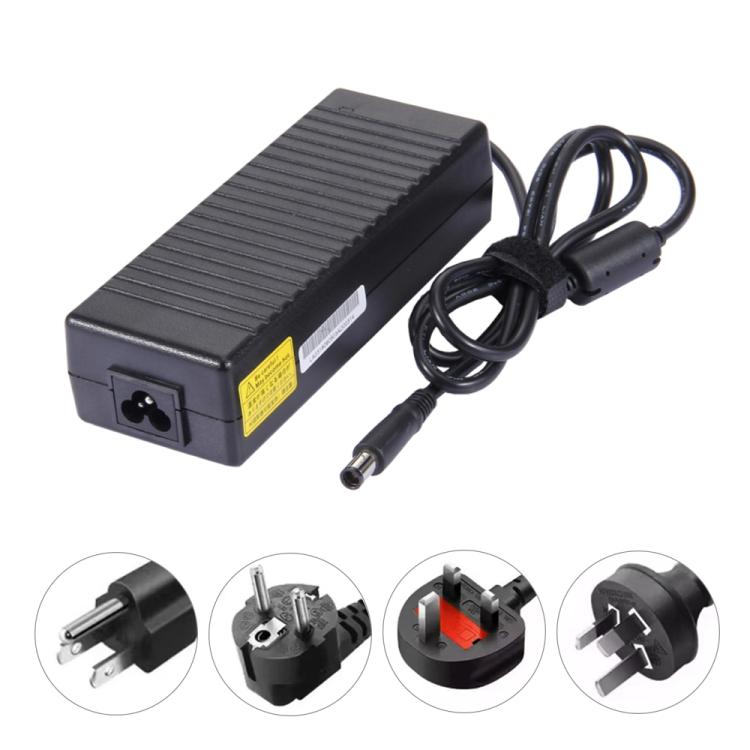 19.5V 6.7A 130W 7.4x5.0mm Cargador adaptador de corriente para computadora portátil con cable de alimentación para DELL M4400 / M4500 / M2400 / XPS17 / L701X / L702X / XPS 14 / L401X / XPS 15 / L501X / L502X, 6.7A