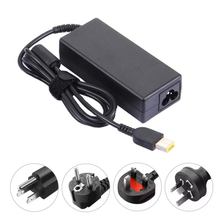 20V 3.25A 65W Big Square (primera generación) Adaptador de corriente para computadora portátil Cargador universal con cable de alimentación, X1 Carbon 2018/2017 & Yoga 2018/2017